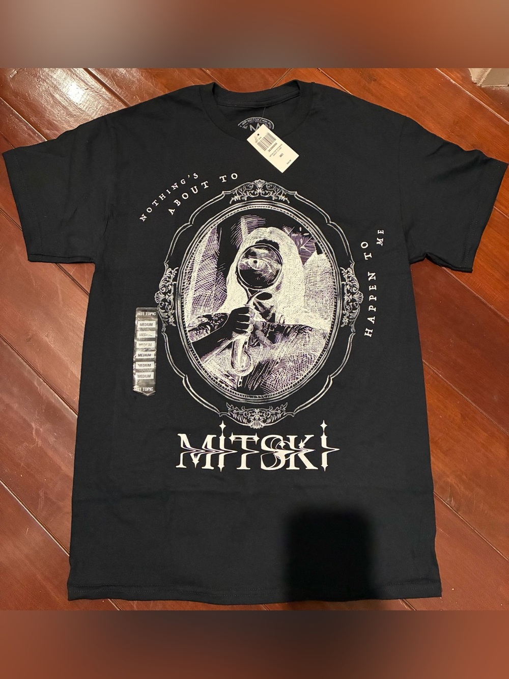 Brand new! NWT! Mitski “Nothing’s About to Happen to me” Black T-shirt Band Tee